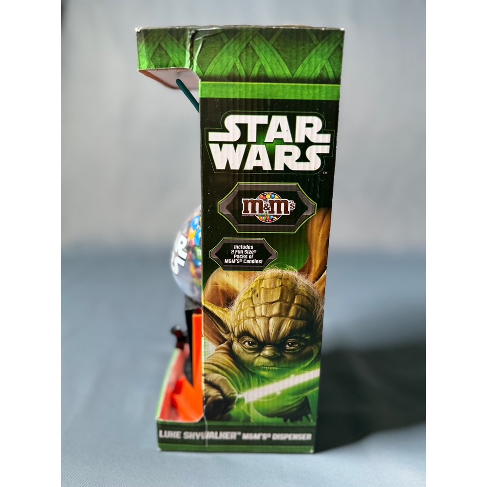 Star Wars Luke Skywalker M&M's Candy Dispenser Orange Character Jedi 2013 New - Picture 2 of 7